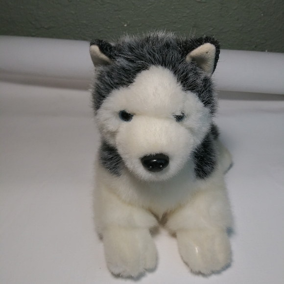 Russ Berrie Blizzard Mini Husky Dog Puppy Plush Stuffed Animal Toy Blue Eyes 11" - Picture 5 of 9